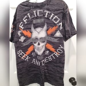 Affliction lot of 3 shirts large